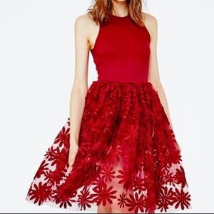 Maje red floral dress